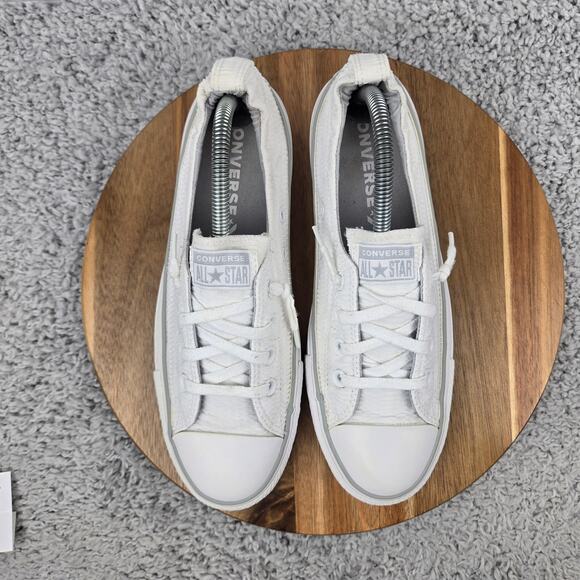 Converse Women 10 CTAS All Star Shoreline Ox White Gray Y2K Casual Daily Sneaker - Picture 5 of 12